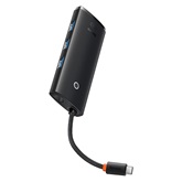 Baseus Lite 5-Port USB Type-C HUB dokkoló állomás, fekete