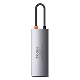 Baseus Metal Gleam 6-in-1 USB Type-C HUB dokkoló állomás, szürke