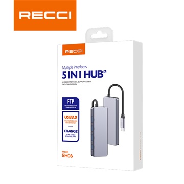 RECCI RH06 TypeC-4xUSB 3.0 + Micro HUB