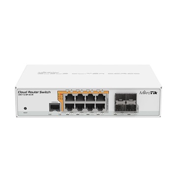 Használt MikroTik CRS112-8P-4S-IN asztali/rackbe szerelhető switch