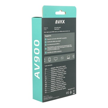 AVAX AV900 PRIME HDMI 2.1 8K/60Hz ultra vékony cink ötvözetű sodorszálas kábel, asztroszürke