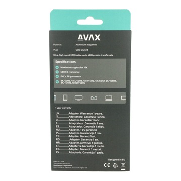 AVAX AV901 PRIME Display - Display 2.1/40Gbps 16K/60Hz AV kábel - 2m