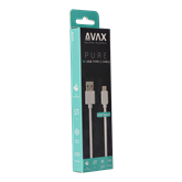 AVAX CB103W PURE USB A-Type C kábel, 2.1A, fehér - 1m