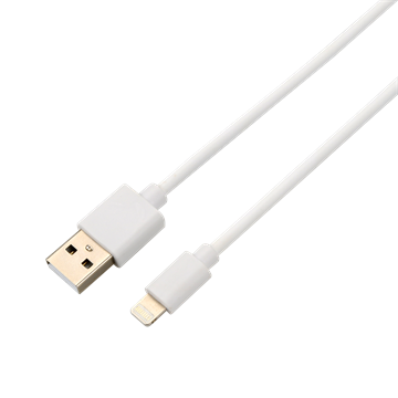 AVAX CB104W PURE USB A-Lightning kábel, 2.1A, fehér - 1m