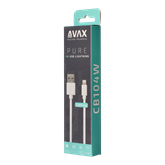 AVAX CB104W PURE USB A-Lightning kábel, 2.1A, fehér - 1m