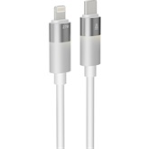 AVAX CB314 GLOWY 27W USB-C - Lightning gyorstöltő kábel, fehér - 1m
