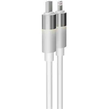 AVAX CB314 GLOWY 27W USB-C - Lightning gyorstöltő kábel, fehér - 1m