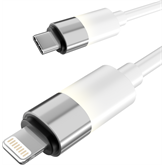 AVAX CB314 GLOWY 27W USB-C - Lightning gyorstöltő kábel, fehér - 1m