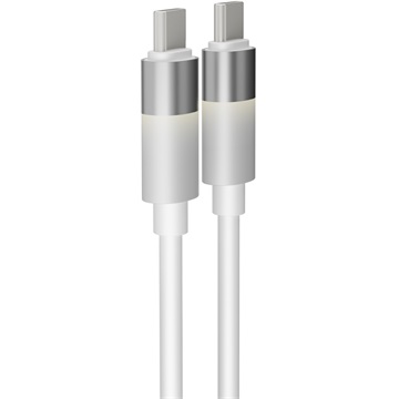 AVAX CB316 GLOWY 60W USB-C gyorstöltő kábel, fehér - 1m