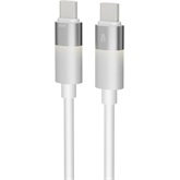 AVAX CB317 GLOWY 60W USB-C gyorstöltő kábel, fehér - 2m