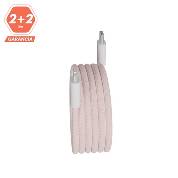 AVAX CB611P MAGNETY 27W USB-C - LIGHTNING mágneses gyorstöltő kábel, fonott, rózsaszín - 1m