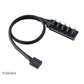 Akasa - Flexa FP5H - 5x 4pin PWM ventilátor kábel - 30cm - Duo pack - AK-CBFA08-KT02