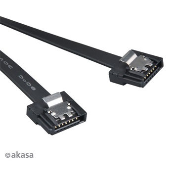 Akasa - Proslim - SATA adatkábel - fekete - 50cm - Duo pack - AK-CBSA05-BKT2