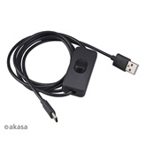 Akasa - USB 2.0 Type-A to Type-C  átalakító - 150 cm - AK-CBUB57-15BK