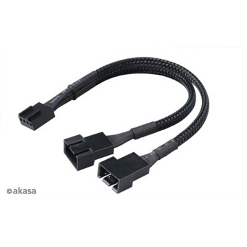 Akasa 2x 4pin PWM ventilátor kábel - 15cm - AK-CBFA04-15