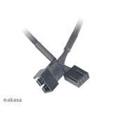 Akasa 4pin PWM apa-anya ventilátor hosszabbító kábel - Quad pack - 30cm - AK-CBFA01-KT04