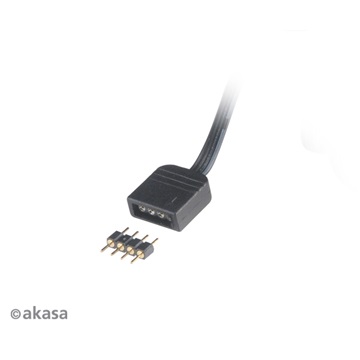 Akasa 4pin RGB LED világítást hosszabbító kábel - AK-CBLD06-30BK