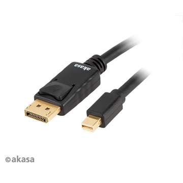 Akasa 8K Mini DisplayPort to DisplayPort Adapterkábel - 200cm - AK-CBDP22-20BK