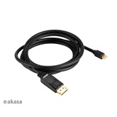 Akasa 8K Mini DisplayPort to DisplayPort Adapterkábel - 200cm - AK-CBDP22-20BK