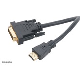 Akasa DVI-D - HDMI A kábel - 2m