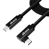 Akasa Derékszögű USB 3.2 Gen 2x2 Type-C - Type-C Kábel - 200cm - AK-CBUB66-20BK