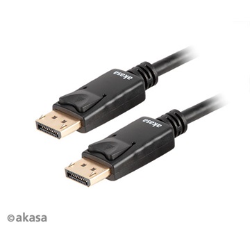 Akasa Displayport kábel - 2m - AK-CBDP21-20BK