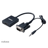 Akasa VGA > HDMI > audio kábellel- AK-CBHD23-20BK