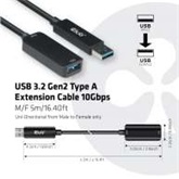 CLUB3D USB 3.2 Gen2 Type A Extension Cable 10Gbps M/F 5m/16.40ft 