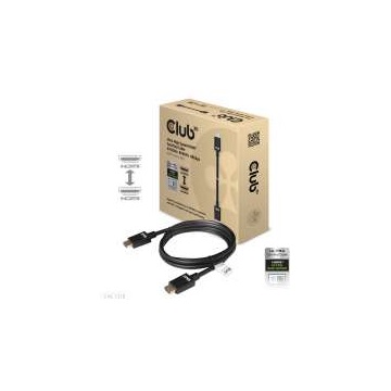 Club3D HDMI 2.1 MALE TO HDMI 2.1 MALE ULTRA HIGH SPEED 4K 120Hz  1,5m/ 4,928ft