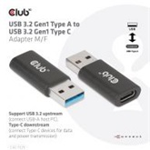  Club3D USB 3.2 Gen1 Type A to USB 3.2 Gen1 Type C Adapter M/F  