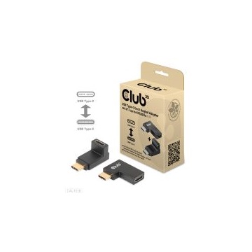 Club3D USB Type-C Gen2 Angled Adapter set of 2 up to 4K120Hz M/F