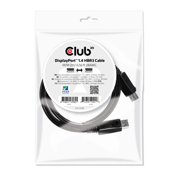 Club3D DisplayPort 1.4 HBR3 8K60Hz kábel M/M - 2m