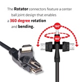 Club3D HDMI™ 2.0 4K60Hz UHD 360° Rotary kábel 2M/6.56ft  Male/Male 