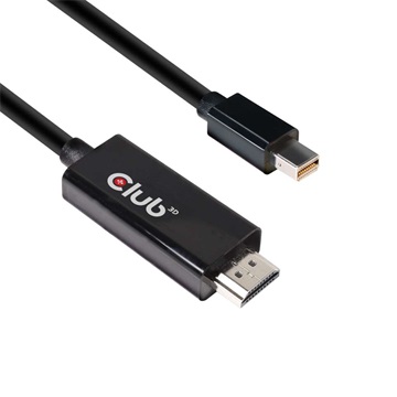 Club3D MINI DISPLAY PORT 1.4 kábel MALE TO HDMI 2.0b MALE 4K 60HZ HDR 2METERS /6.56FT  