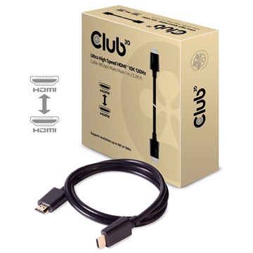 Club3D Ultra High Speed HDMI 4K120Hz, 8K60Hz Certified Cable 48Gbps M/M - 1 m