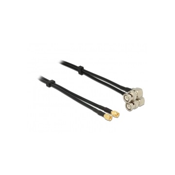Delock 12469 SMA plug > BNC plug 90° RG-58 A/U antenna kábel - 3m