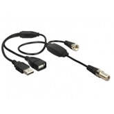 Delock 13006 F jack > F plug antenna kábel (phantom táp 5V USB-ről) - 0,2m
