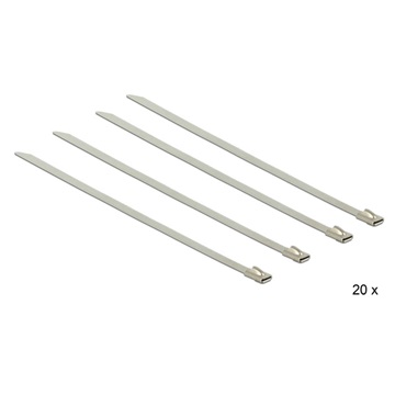 Delock 18630 rozsdamentes acél kábelkötegelő - 20db/cs - 150x4,6mm