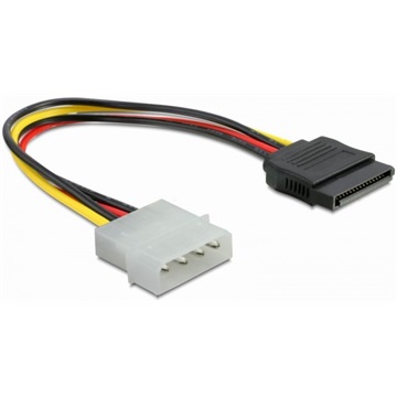 Delock 60100 SATA HDD - 4pin apa Molex tápkábel - 0,1m