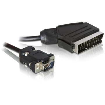 Delock 65028 SCART kimenet - VGA bemenet video kábel - 2m