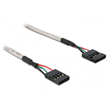 Delock 82439 USB tűfejes csatlakozó 4tű/5tű anya-anya kábel - 40cm