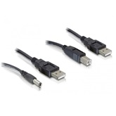 Delock 82461 2db USB-A - DC + USB-B kábelszett - 30cm