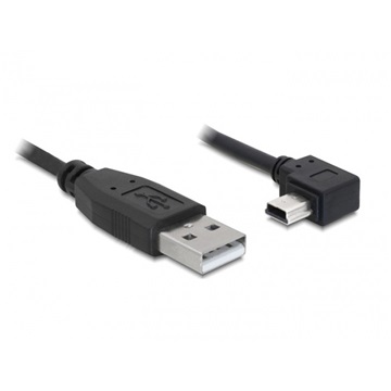 Delock 82684 USB 2.0-A apa - USB mini-B 5pin könyök apa átalakító kábel - 5m