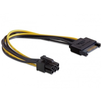 Delock 82924 SATA táp 15pin > 6pin PCI Express kábel - 0,2m