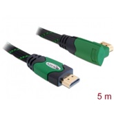 Delock 82954 High Speed HDMI-kábel típusú Ethernet – HDMI A dugós > HDMI A dugós derékszögu 4K - 5 m