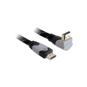 Delock 82993 HDMI-A apa > HDMI-A apa elforgatott High Speed HDMI kábel Ethernettel - 1m