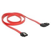 Delock 83970 6 Gb/s SATA-kábel egyenes csatlakozódugóval > jobbra nézo SATA, 70 cm, piros, fém