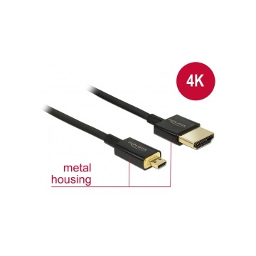 Delock 84783 High Speed HDMI-A - microHDMI-D Ethernettel átalakító kábel - 2m