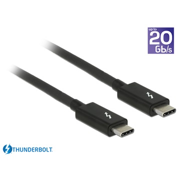 Delock 84847 Thunderbolt™ 3 (20 Gb/s) USB-C™ kábel, csatlakozódugó > csatlakozódugó, passzív, 2,0 m, 3 A,