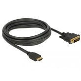 Delock 85655 HDMI - DVI 24+1 kétirányú kábel - 3m